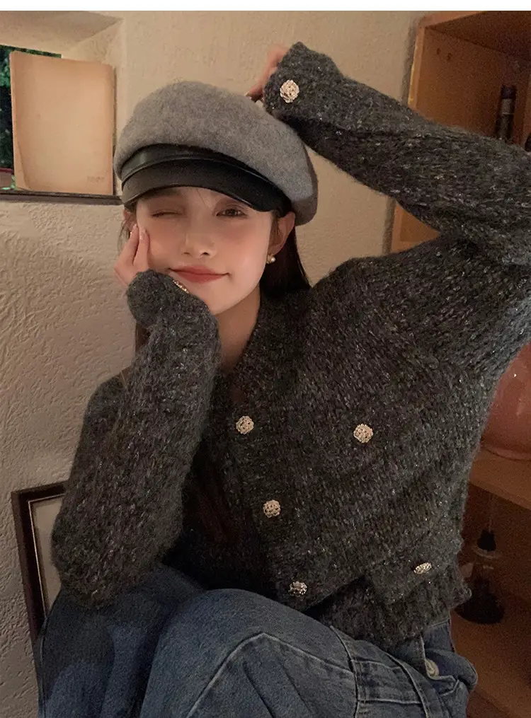 Women Wool Duck Cap Autumn Winter Brim Hat — feature 5