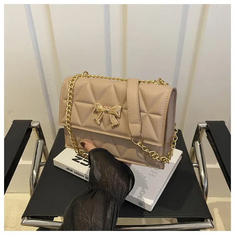 Pink Quilted Chain Shoulder Bag for Women — feature 20