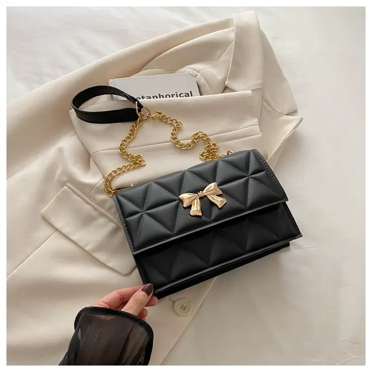 Pink Quilted Chain Shoulder Bag for Women — feature 27