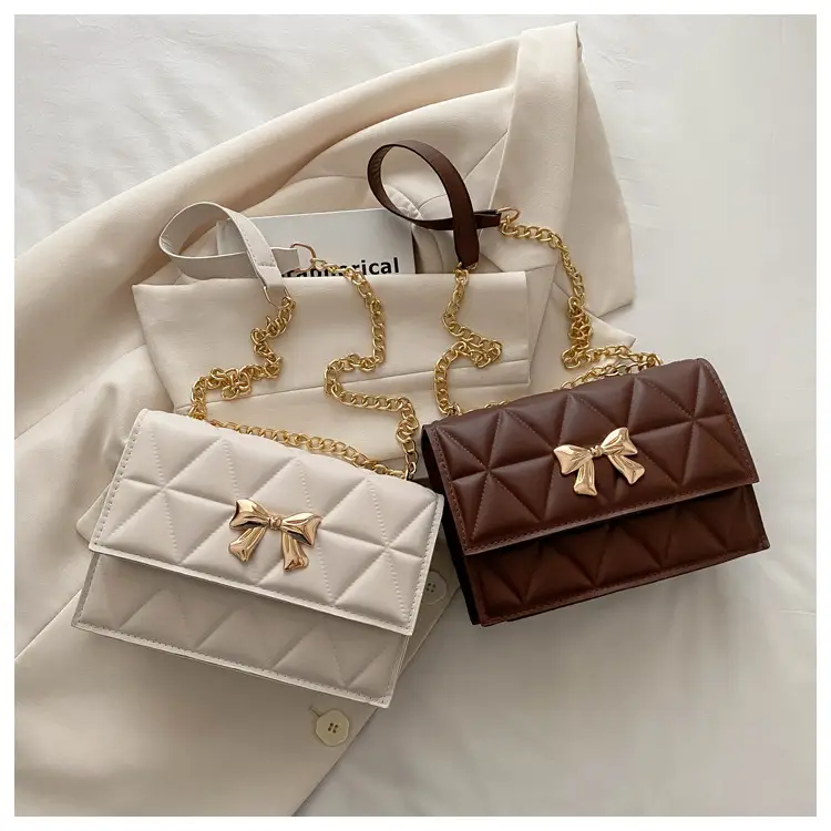 Pink Quilted Chain Shoulder Bag for Women — feature 30