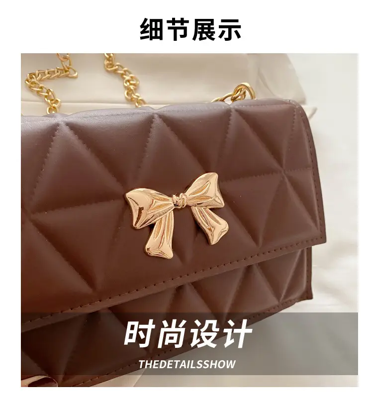Pink Quilted Chain Shoulder Bag for Women — feature 4