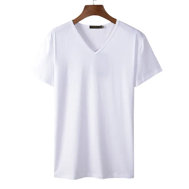 Men's V-Neck Mercerized T-Shirt Summer Ice Silk Quick Dry - Image 14