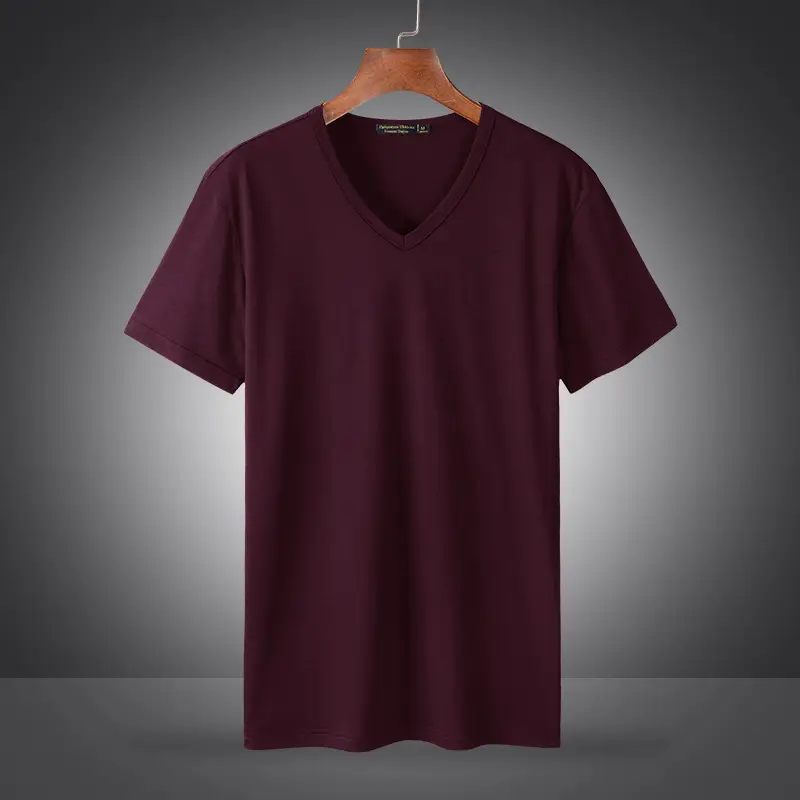 Men's V-Neck Mercerized T-Shirt Summer Ice Silk Quick Dry - Image 6