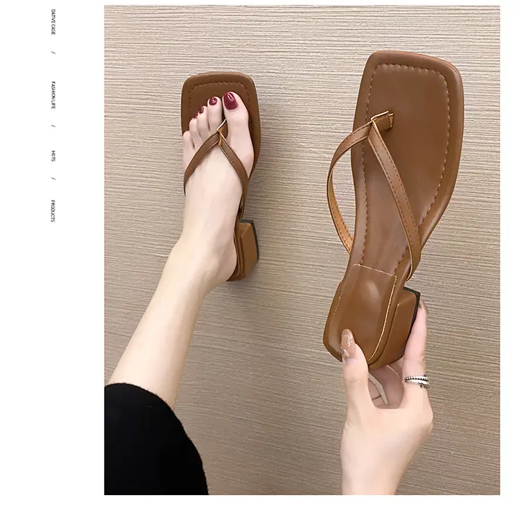 Women Chunky White Heel Flip Flops Summer 2026 — feature 26