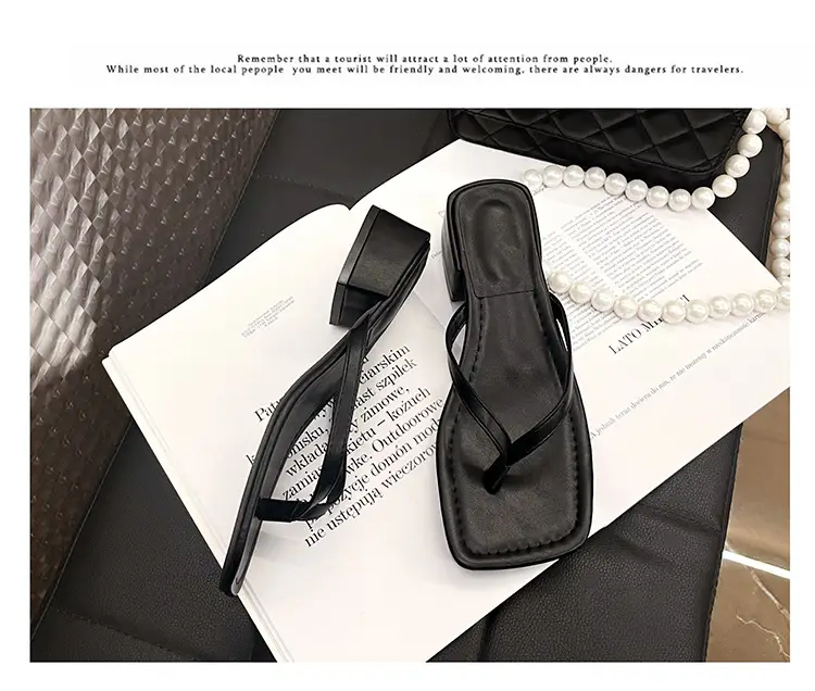 Women Chunky White Heel Flip Flops Summer 2026 — feature 29