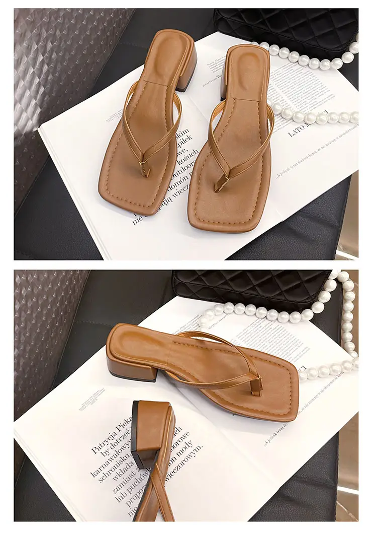 Women Chunky White Heel Flip Flops Summer 2026 — feature 30