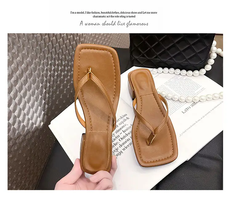 Women Chunky White Heel Flip Flops Summer 2026 — feature 31