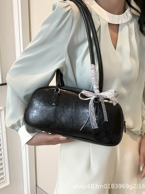 Light Blue Bow Handbag for Women 2024 New Style - Image 9