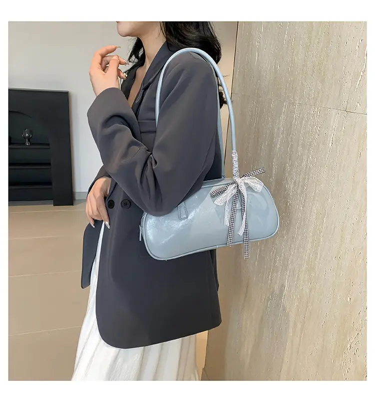Light Blue Bow Handbag for Women 2024 New Style — feature 24
