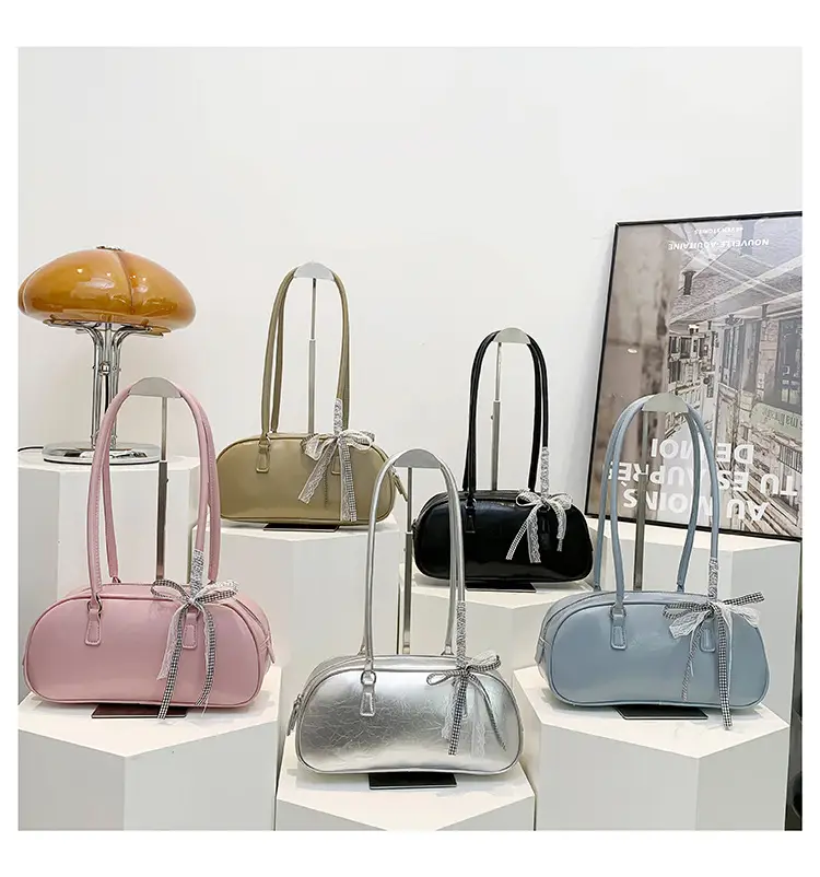 Light Blue Bow Handbag for Women 2024 New Style — feature 29