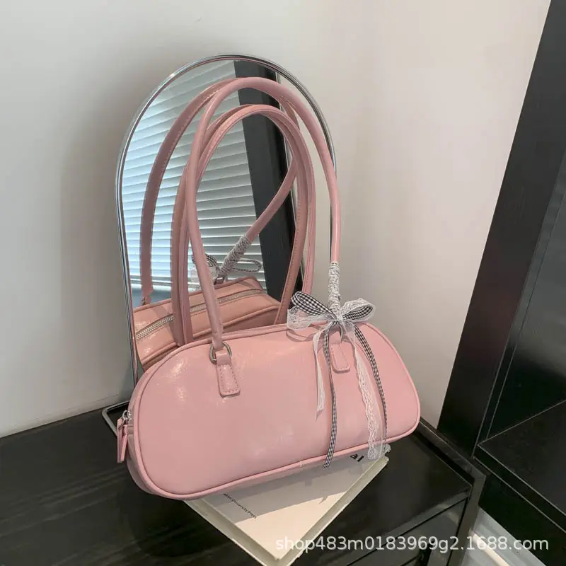 Light Blue Bow Handbag for Women 2024 New Style - Image 2