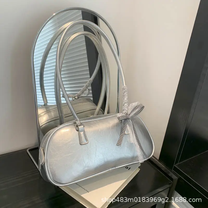 Light Blue Bow Handbag for Women 2024 New Style - Image 4