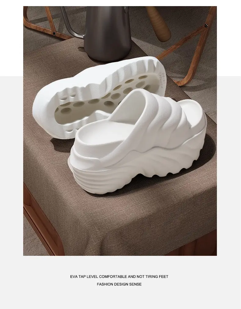 Women's White Airless Heel Slippers with Warmth — feature 32