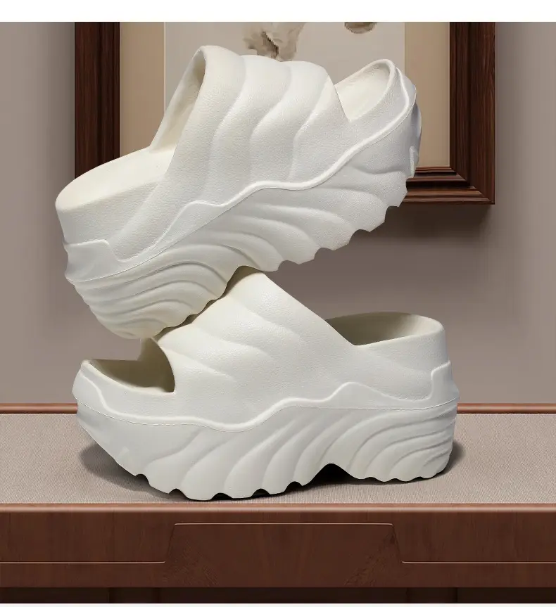 Women's White Airless Heel Slippers with Warmth — feature 35