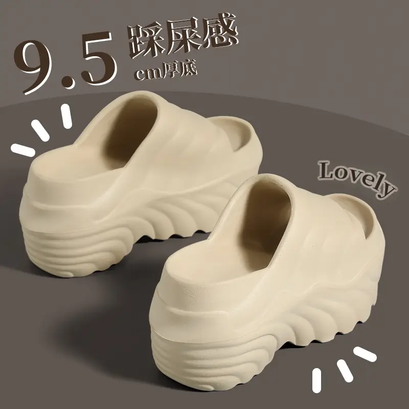 Women's White Airless Heel Slippers with Warmth - Image 3