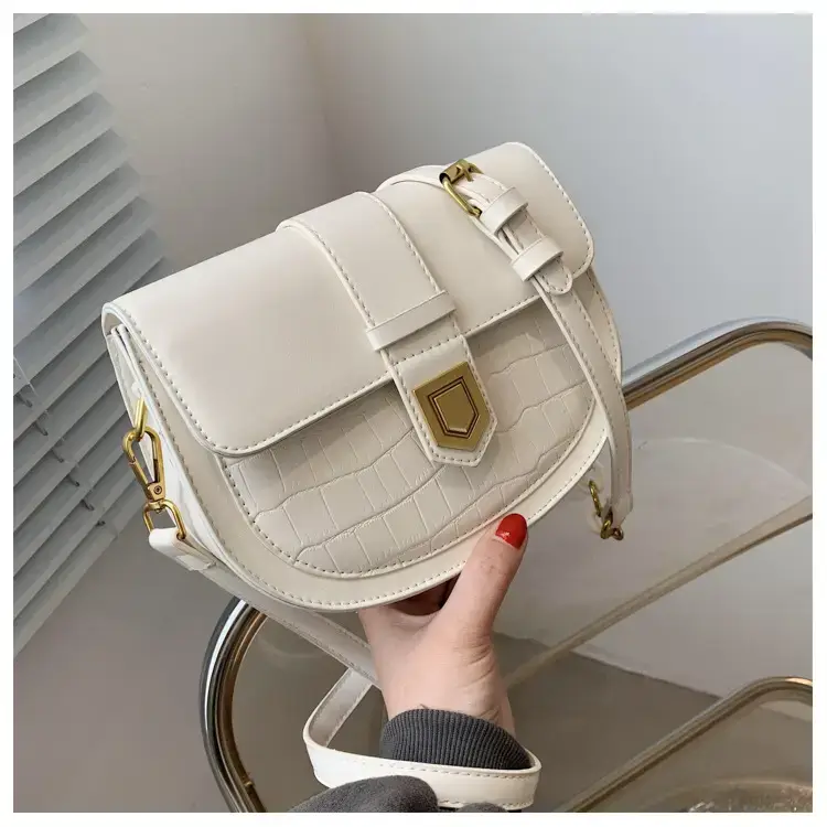 Women's Cream Crossbody Bag with Chain Strap — feature 35