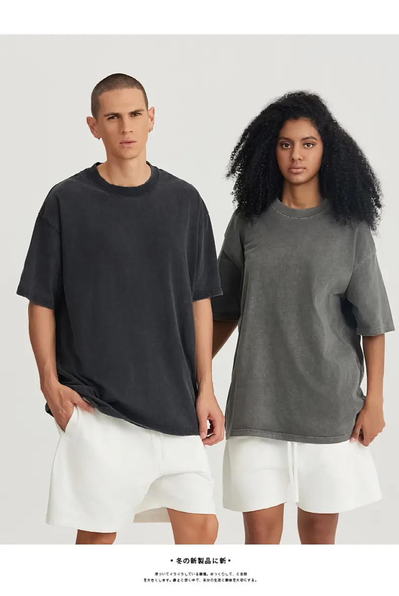 Men's 280g Heavyweight Fried Salt T-Shirt Black — feature 10