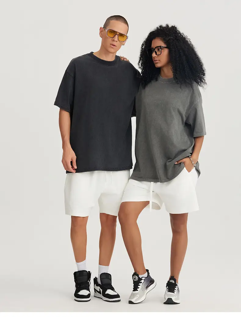 Men's 280g Heavyweight Fried Salt T-Shirt Black — feature 12