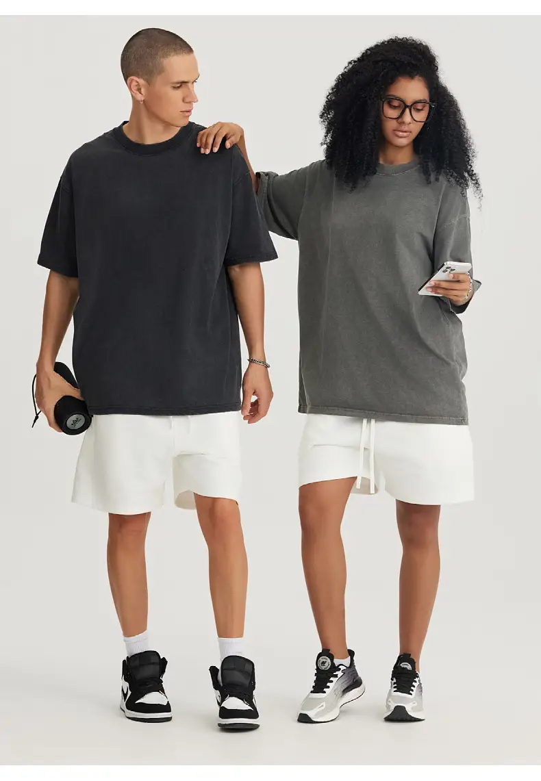 Men's 280g Heavyweight Fried Salt T-Shirt Black — feature 14