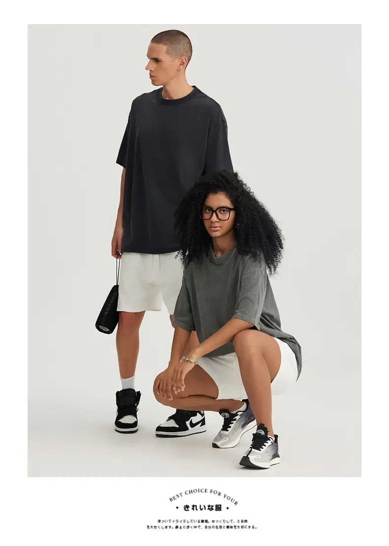 Men's 280g Heavyweight Fried Salt T-Shirt Black — feature 15