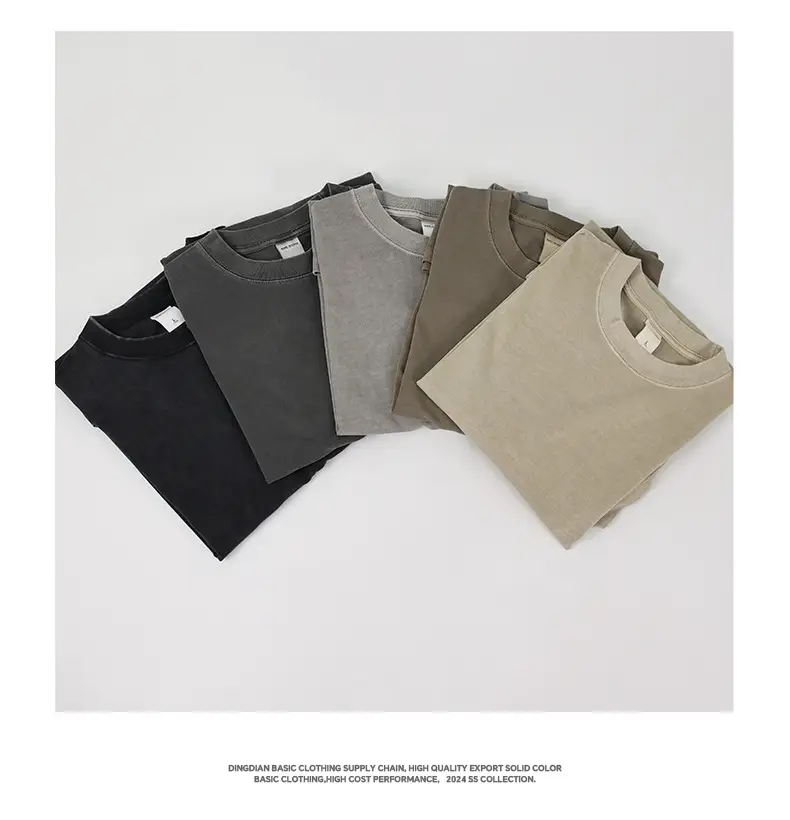 Men's 280g Heavyweight Fried Salt T-Shirt Black — feature 19