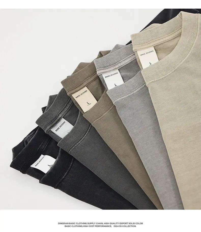 Men's 280g Heavyweight Fried Salt T-Shirt Black — feature 20