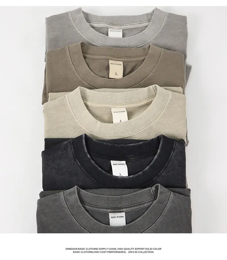 Men's 280g Heavyweight Fried Salt T-Shirt Black — feature 22