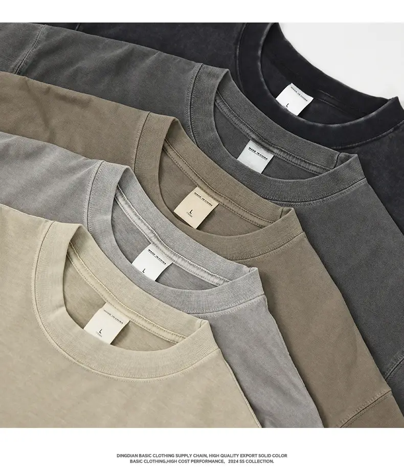 Men's 280g Heavyweight Fried Salt T-Shirt Black — feature 5