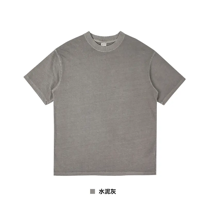 Men's 280g Heavyweight Fried Salt T-Shirt Black - Image 3