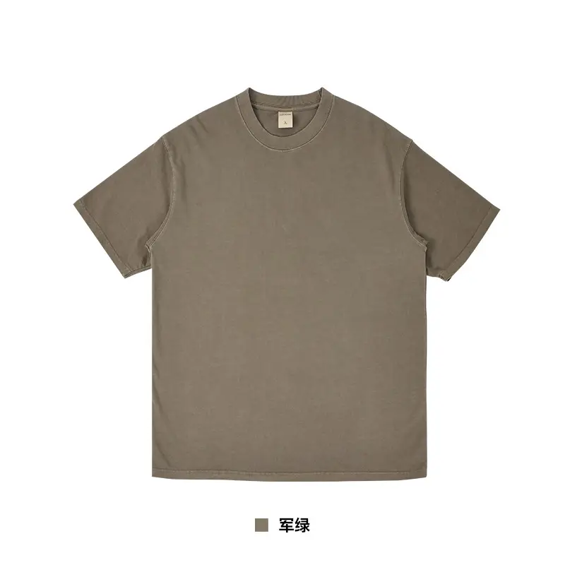 Men's 280g Heavyweight Fried Salt T-Shirt Black - Image 4