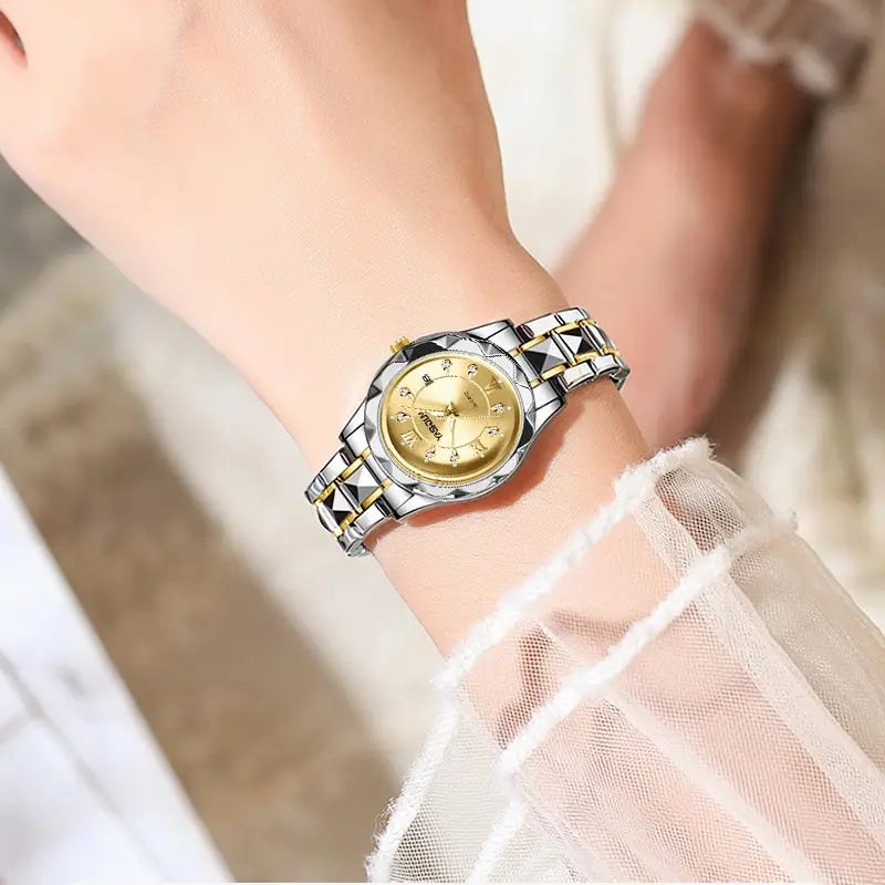 Women's Hollow Fake Mechanical Watch Steel Band Luminous - Image 3