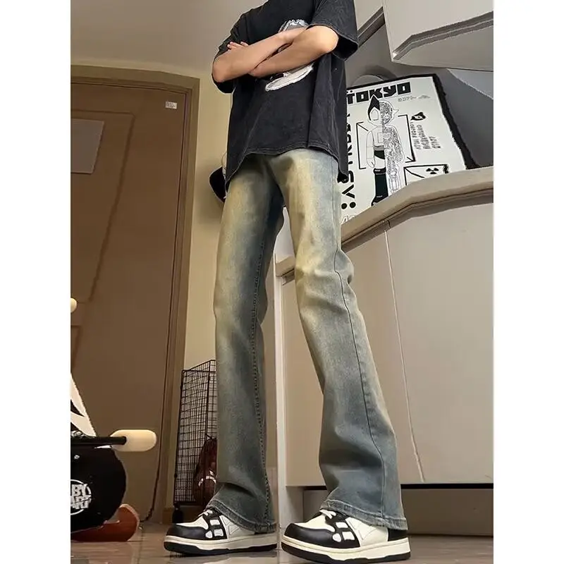 Men Vintage Blue American Vibe Jeans Wide Leg Mud Pants — feature 10