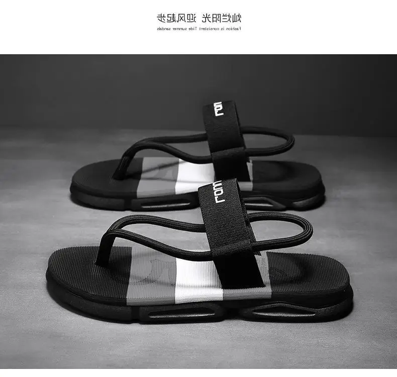 Fujian manufacturers cross-border summer new beach flip-flops men's fashion outdoor men's thick-soled sandals foreign trade cool — feature 13