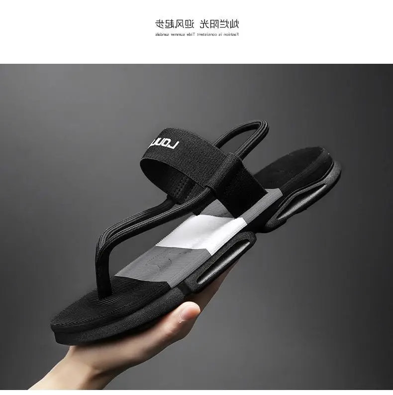 Fujian manufacturers cross-border summer new beach flip-flops men's fashion outdoor men's thick-soled sandals foreign trade cool — feature 14