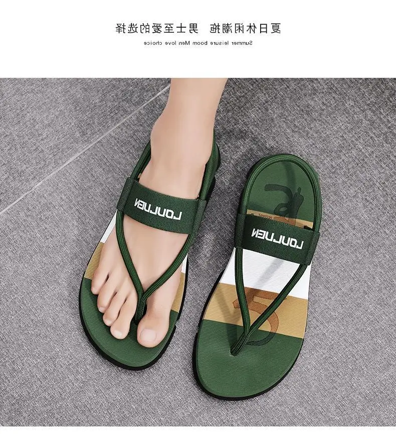 Fujian manufacturers cross-border summer new beach flip-flops men's fashion outdoor men's thick-soled sandals foreign trade cool — feature 18