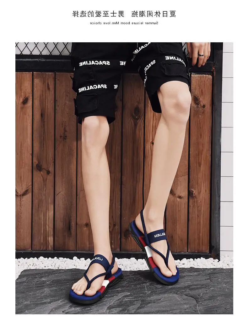 Fujian manufacturers cross-border summer new beach flip-flops men's fashion outdoor men's thick-soled sandals foreign trade cool — feature 20