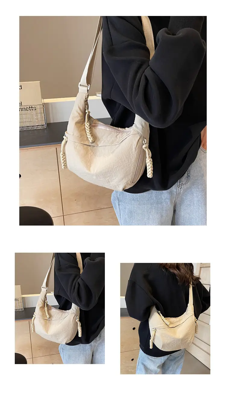 Olive Green Women's Canvas Shoulder Bag Large Capacity — feature 10