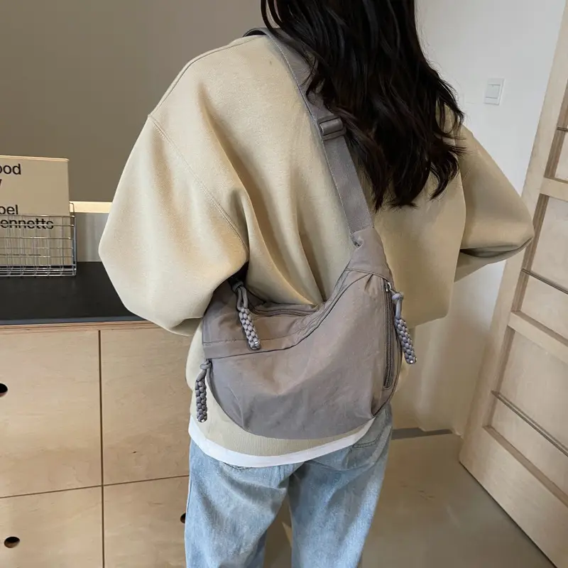 Olive Green Women's Canvas Shoulder Bag Large Capacity — feature 26