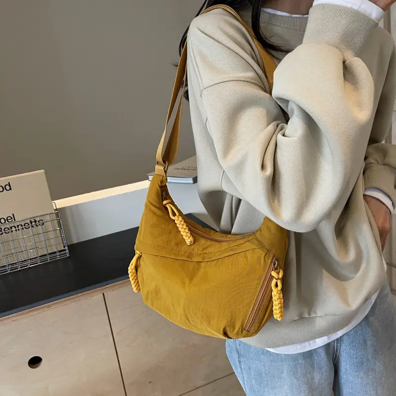 Olive Green Women's Canvas Shoulder Bag Large Capacity — feature 29