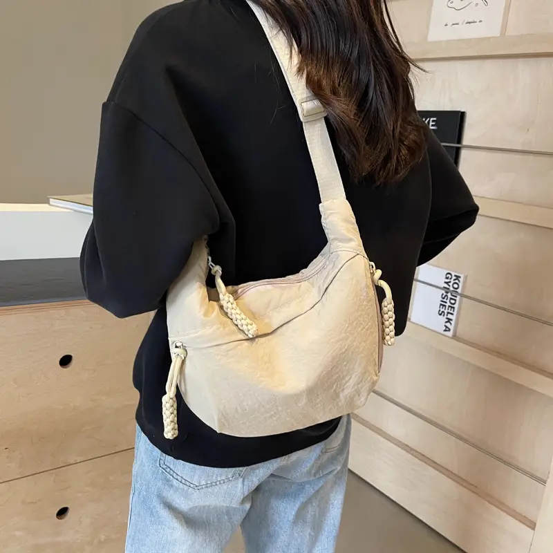 Olive Green Women's Canvas Shoulder Bag Large Capacity — feature 31