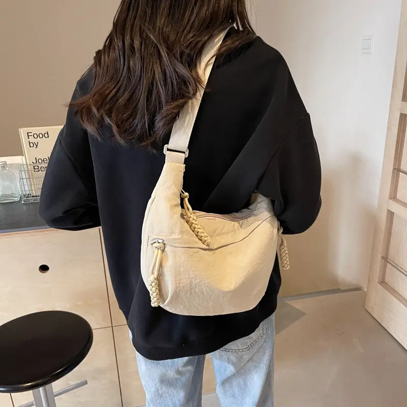 Olive Green Women's Canvas Shoulder Bag Large Capacity — feature 34