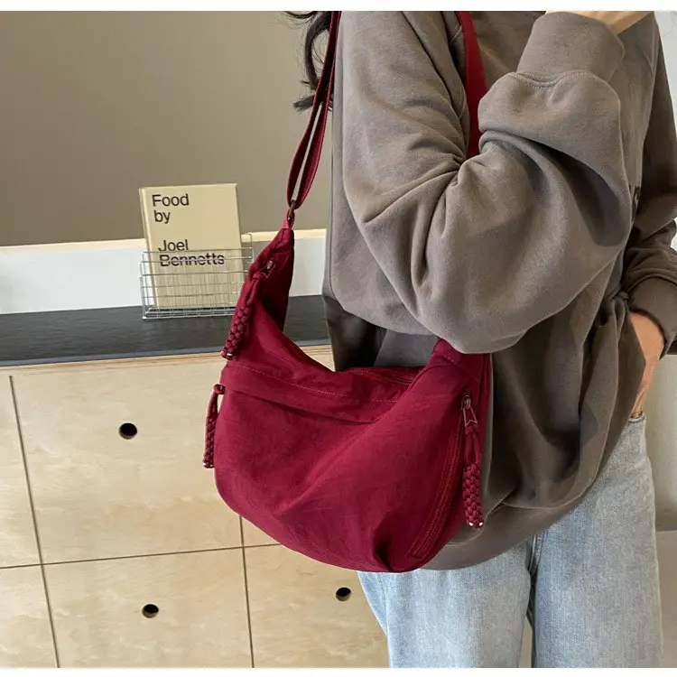 Olive Green Women's Canvas Shoulder Bag Large Capacity — feature 38