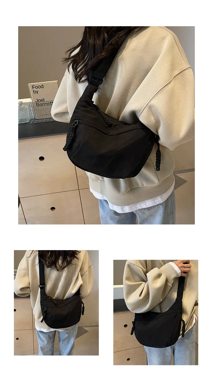 Olive Green Women's Canvas Shoulder Bag Large Capacity — feature 9