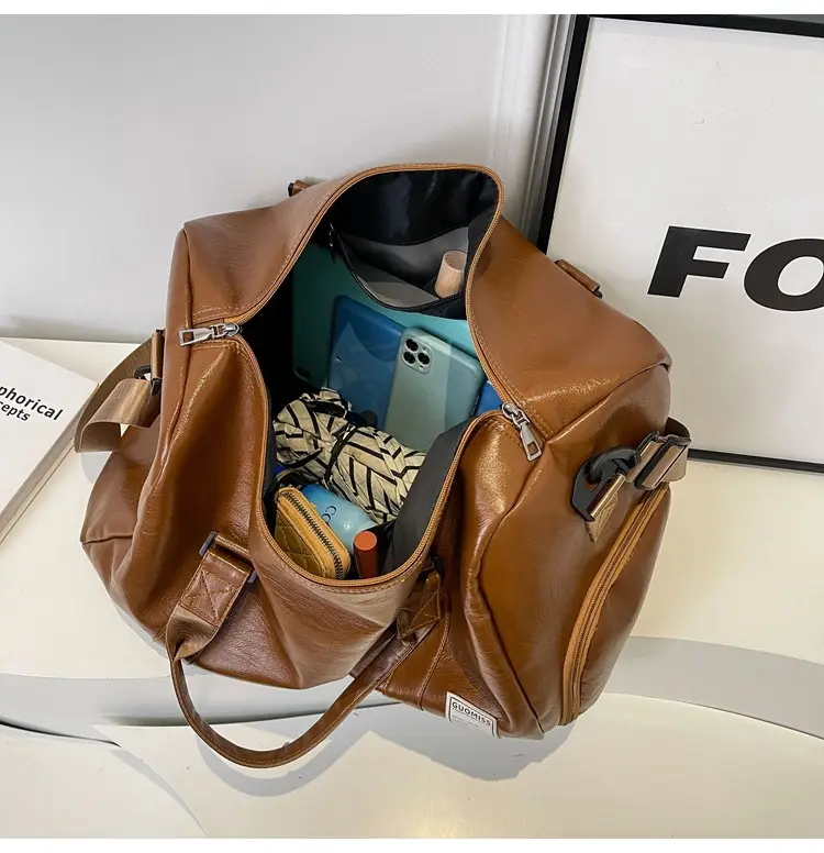 Retro Crossbody Bag for Women Brown Leather Travel Bag — feature 19