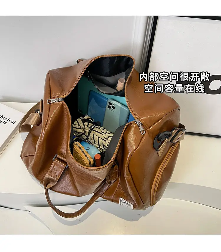 Retro Crossbody Bag for Women Brown Leather Travel Bag — feature 7