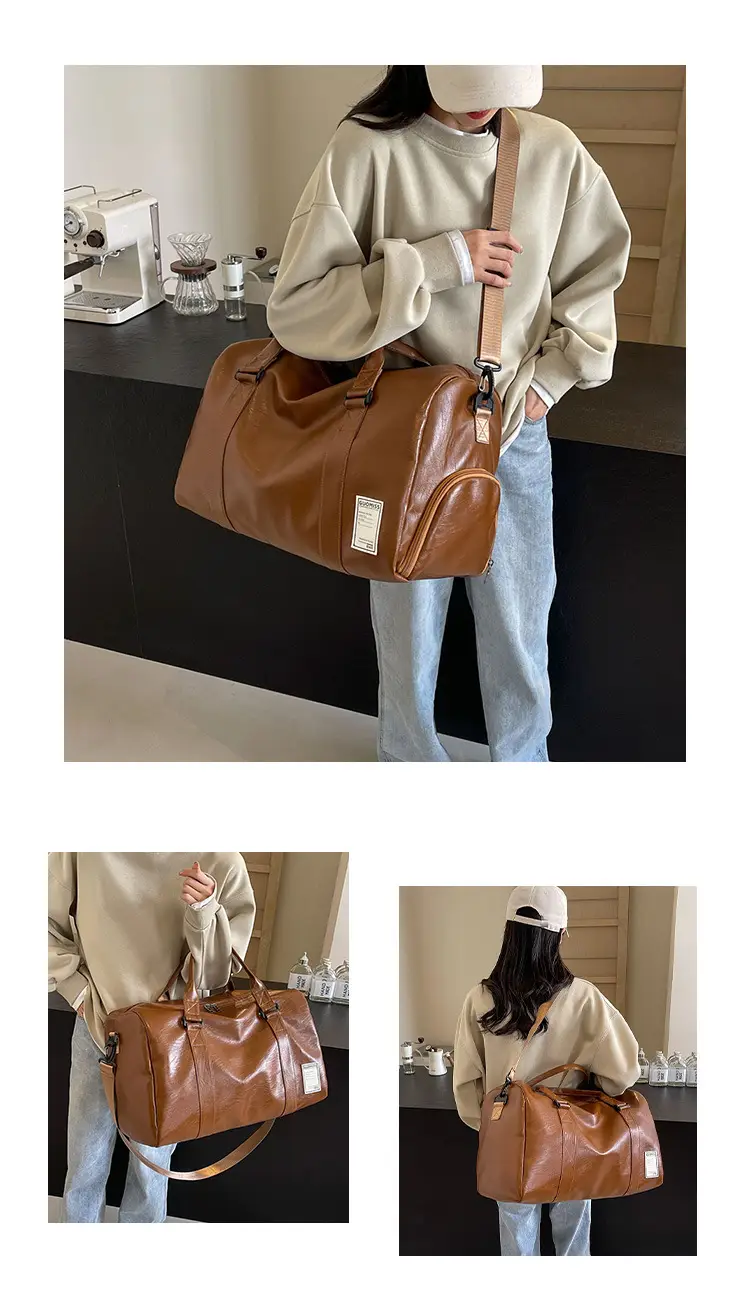 Retro Crossbody Bag for Women Brown Leather Travel Bag — feature 9