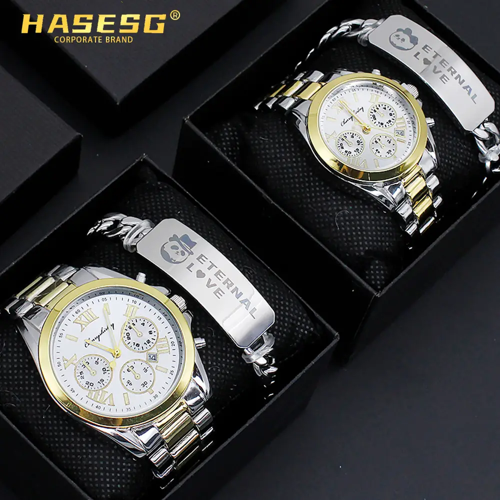 Couple Stainless Steel Quartz Watches for Men Women - Image 3