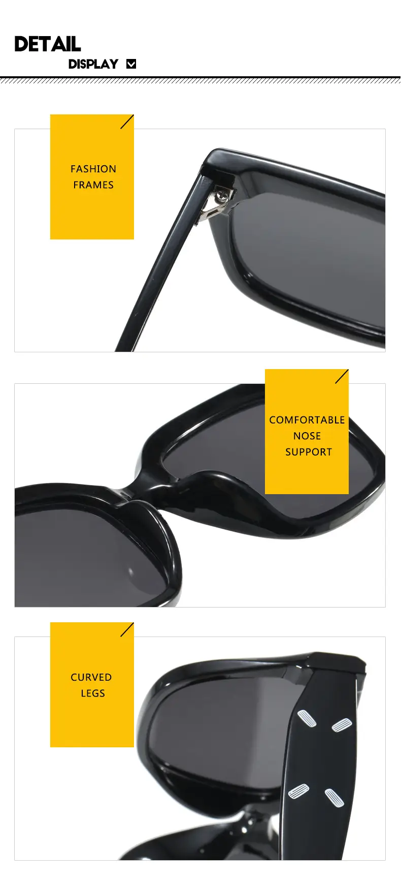 Kedun Square Cat-Eye Sunglasses Women 2024 Anti-UV — feature 18