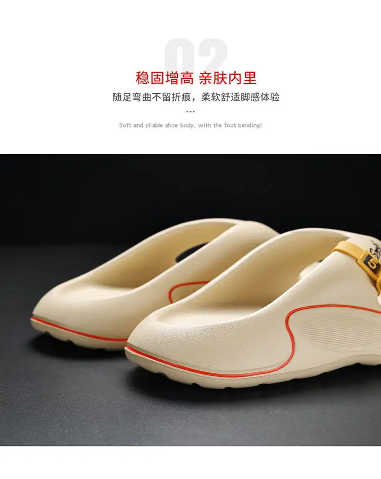 Men's Summer Thick-Soled Wear-Resistant Beach Sandals, Non-Slip, Anti-Odor, Soft-Soled High-End Men's Slippers — feature 6