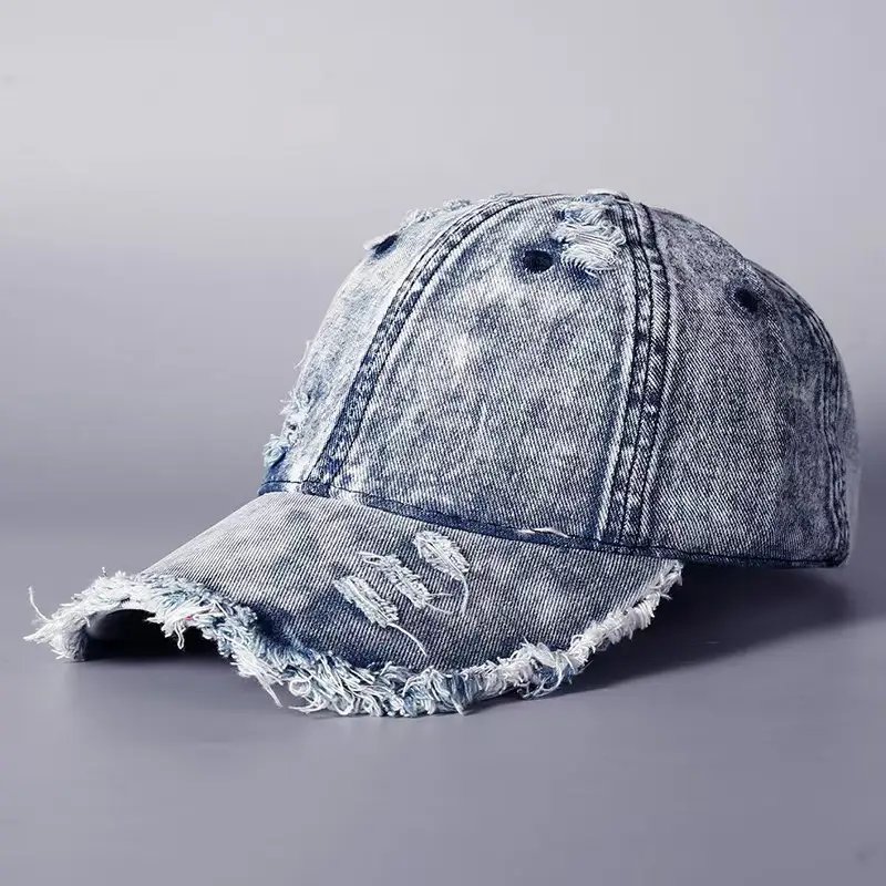 Washed Denim Baseball Cap for Men Women - Image 3